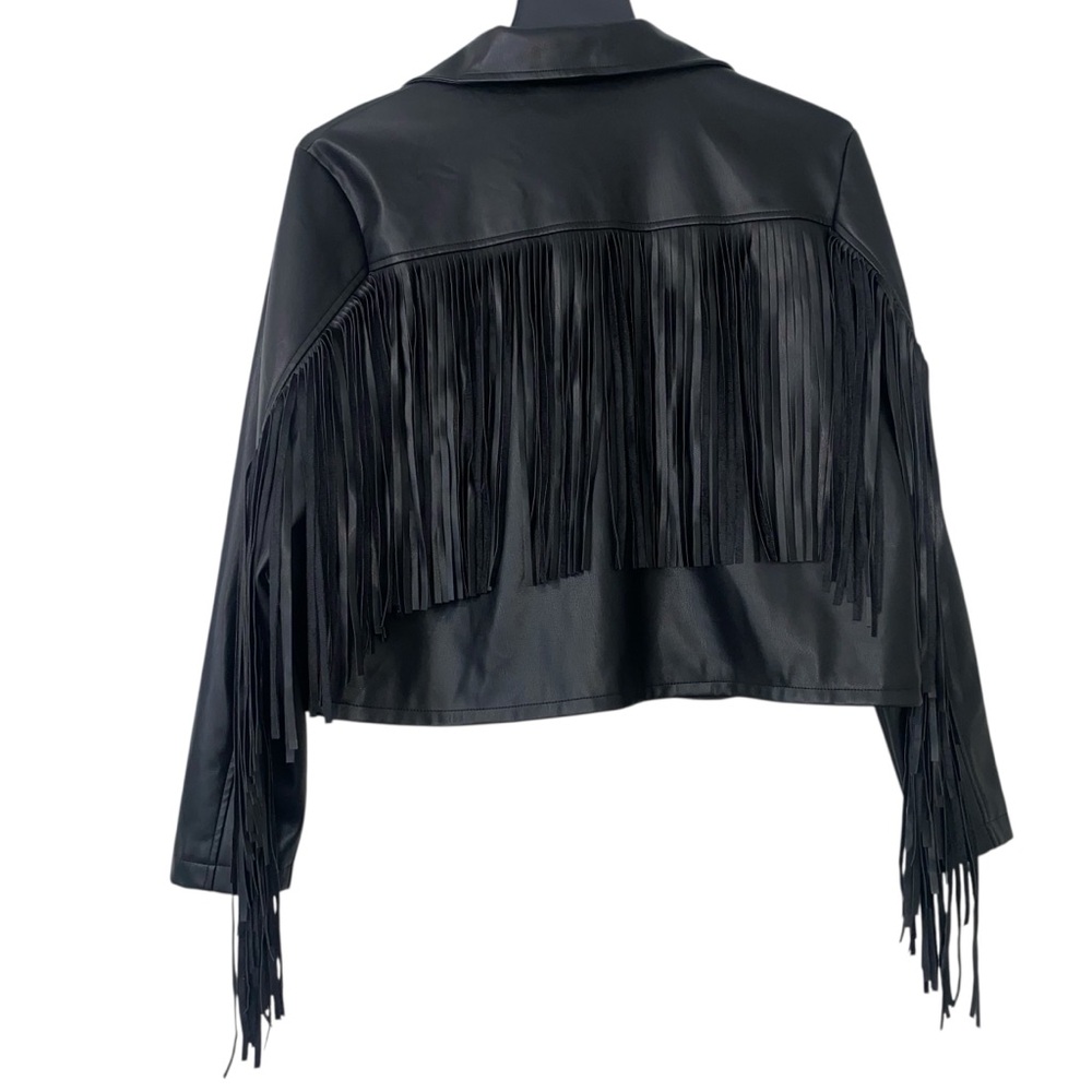 Wild Fable Fringe Black Faux Leather Jacket Size XL
Western Boho Cowgirl Country - Picture 6 of 16